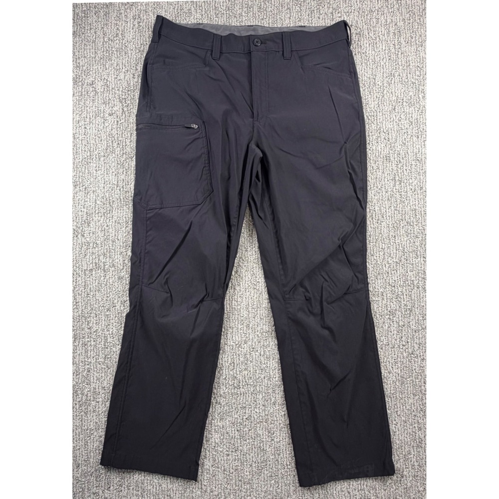 Eddie Bauer Rainer Pants Mens 36x30 Black Guide Pro Hiking Outdoor Cargo